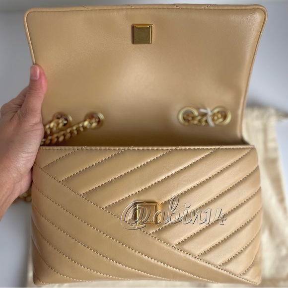 Tory Burch Kira Chevron Small Convertible Leather Shoulder Bag - Picture 3 of 16